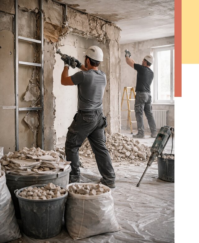 Демонтажные работы в Краснотурьинске от 2871 руб. — услуги и цена под ключ | ОТДЕЛОЧНИК-Кту