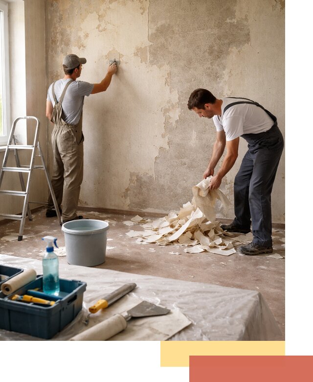 Снятие старых обоев в Краснотурьинске быстро и качественно