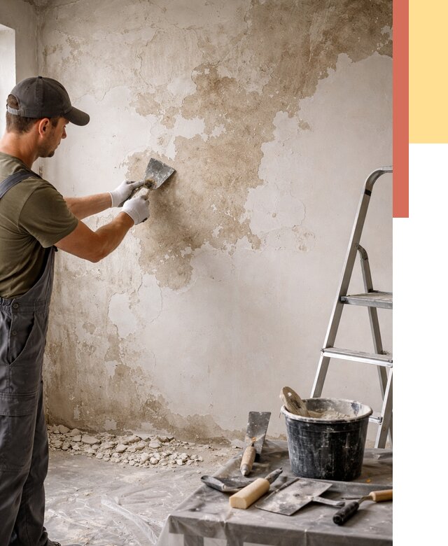 Снятие старой шпаклевки в Краснотурьинске от 1967 руб. — быстро и недорого | ОТДЕЛОЧНИК-Кту