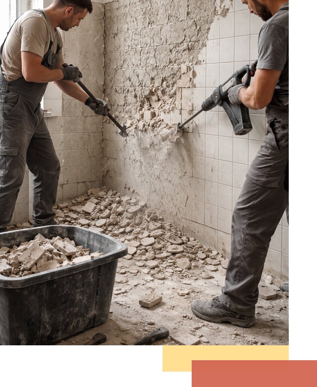 Демонтаж плитки со стен в Краснотурьинске быстро и аккуратно