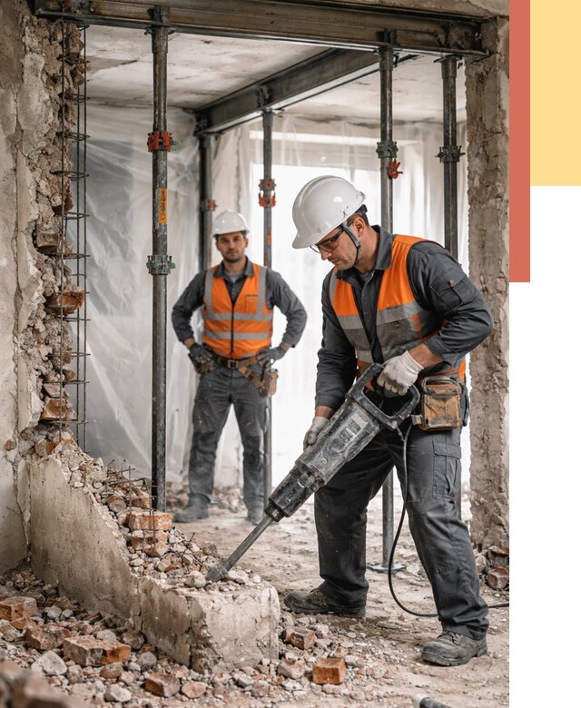 Снос несущих стен в Краснотурьинске от 10899 руб. — демонтаж несущей стены под ключ | ОТДЕЛОЧНИК-Кту