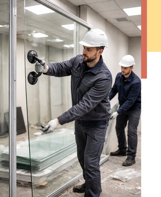 Демонтаж стеклянных перегородок в Краснотурьинске от 3403 руб. — быстро и недорого | ОТДЕЛОЧНИК-Кту