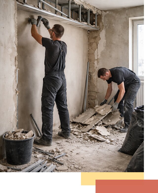 Демонтаж короба из гипсокартона в Краснотурьинске быстро и аккуратно