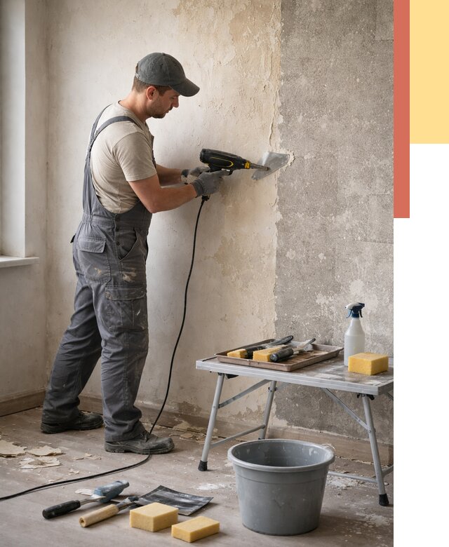 Очистка стен от клея в Краснотурьинске от 1967 руб. — снятие и удаление клея со стен | ОТДЕЛОЧНИК-Кту