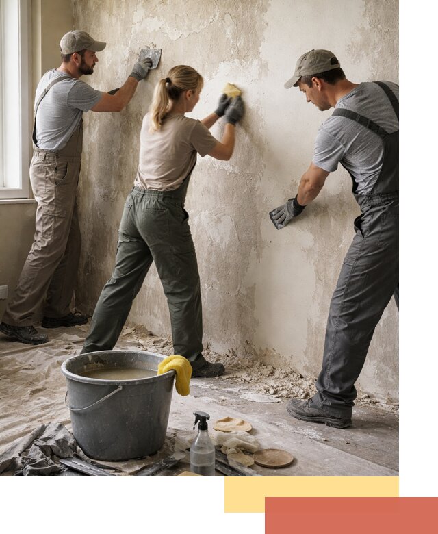 Очистка стен от клея и грунтовки в Краснотурьинске качественно и быстро