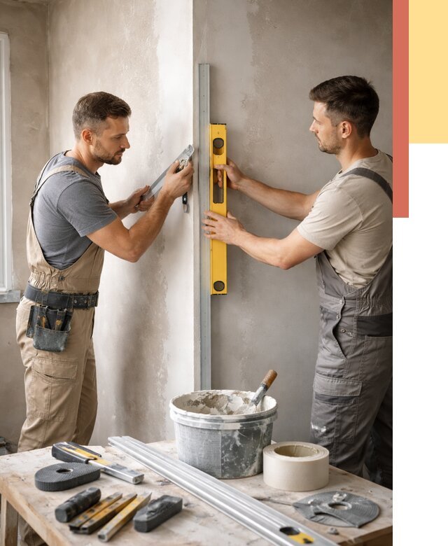 Выведение углов стен в Краснотурьинске от 1967 руб. быстро и недорого | ОТДЕЛОЧНИК-Кту