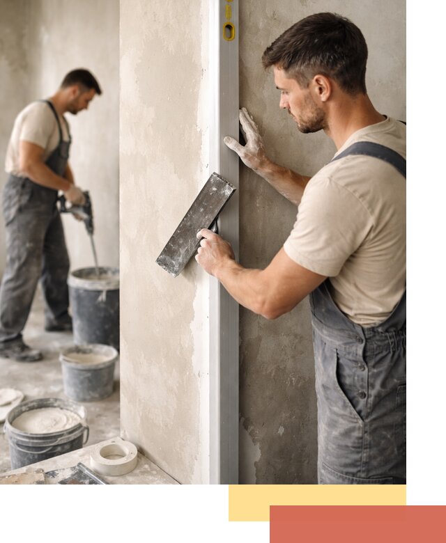 Выведение углов стен в Краснотурьинске: монтаж и оштукатуривание