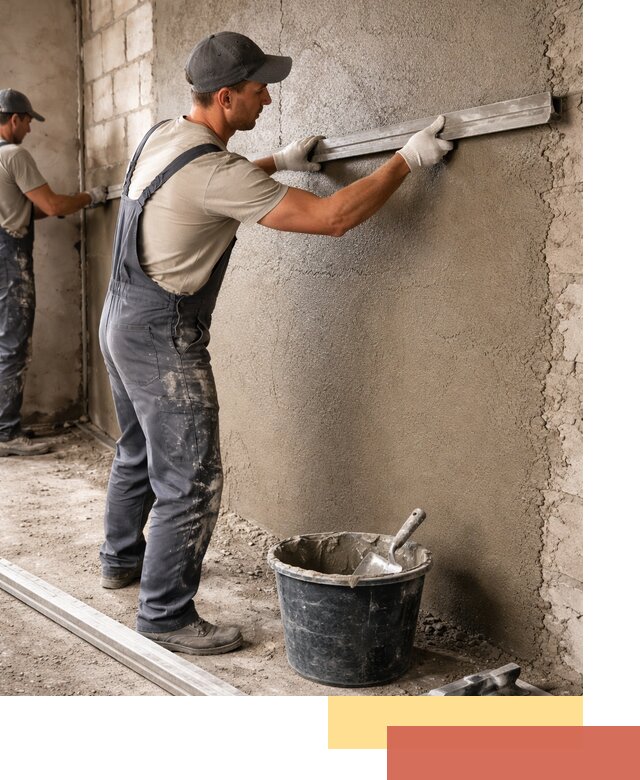 Штукатурка стен цементно-песчаная в Краснотурьинске профессионально