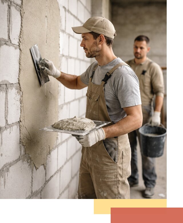 Штукатурка стен из газобетона в Краснотурьинске под ключ