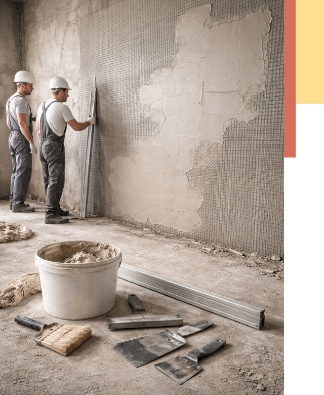 Штукатурка стен по сетке в Краснотурьинске от 5848 руб./м2 — быстро и недорого | ОТДЕЛОЧНИК-Кту