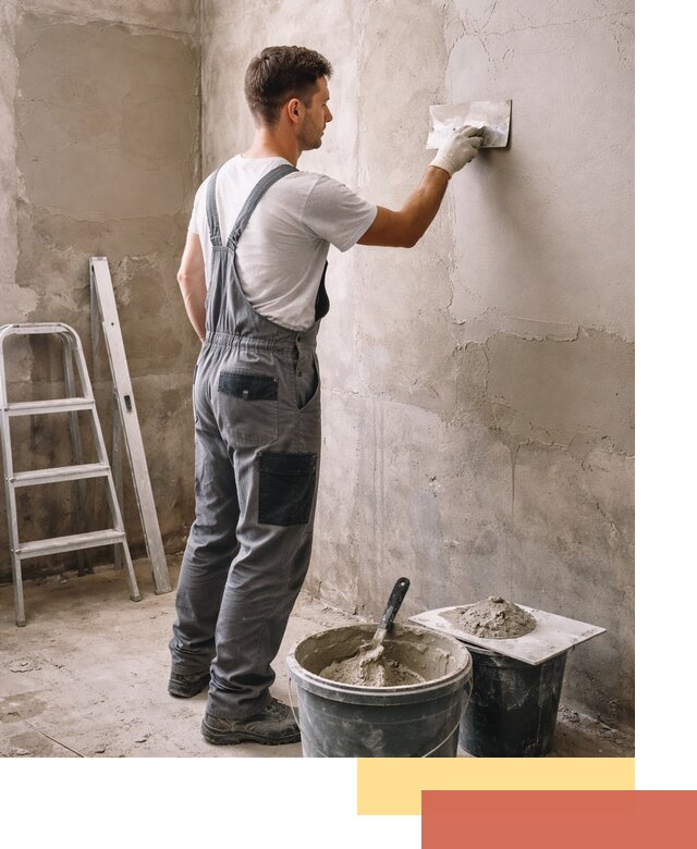 Штукатурка стен в ванной под ключ в Краснотурьинске