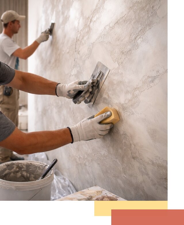 Декоративная штукатурка под мрамор в Краснотурьинске для стен и потолков