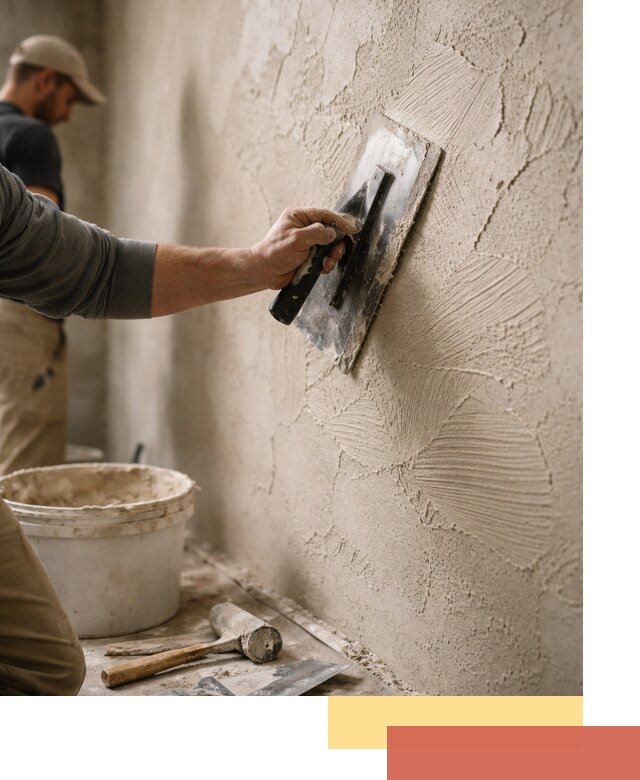 Фактурная штукатурка стен в Краснотурьинске — монтаж, отделка, реставрация