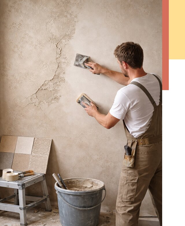 Ремонт декоративной штукатурки в Краснотурьинске от 4785 руб. под ключ | ОТДЕЛОЧНИК-Кту