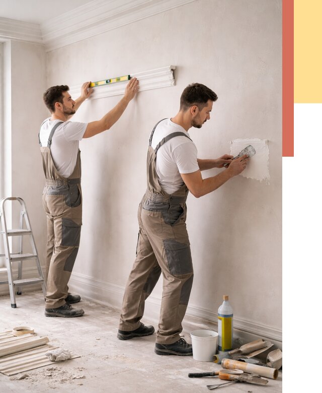 Монтаж лепнины на стены в Краснотурьинске от 4785 руб. — недорого, быстро | ОТДЕЛОЧНИК-Кту