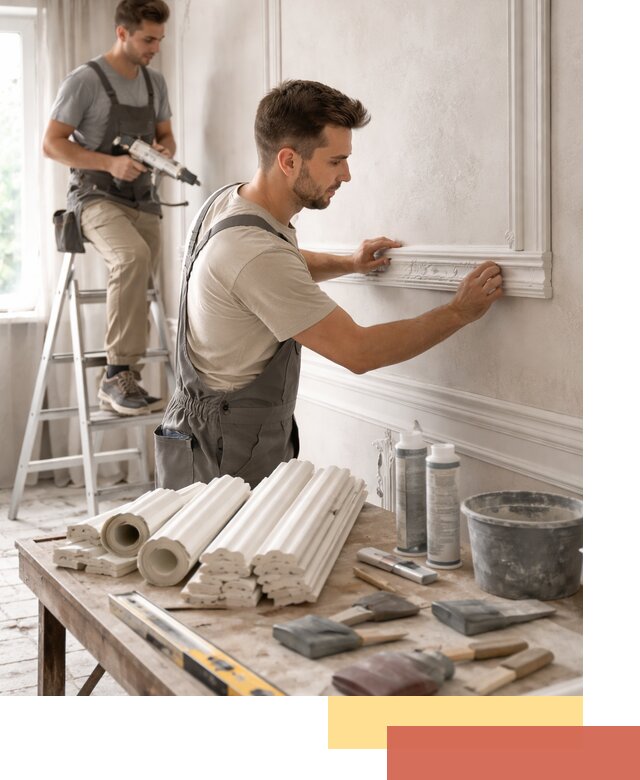 Монтаж лепнины на стены в Краснотурьинске профессионально и качественно