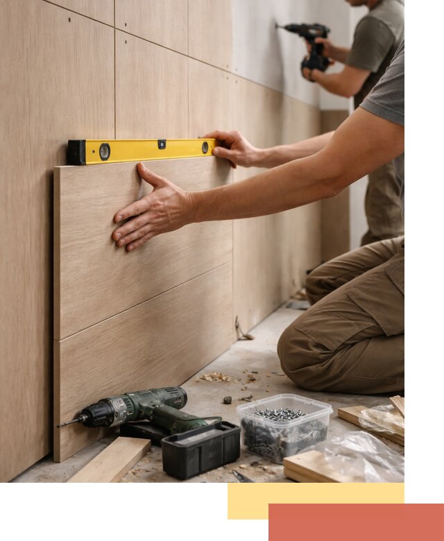 Профессиональный монтаж МДФ панелей на стены в Краснотурьинске