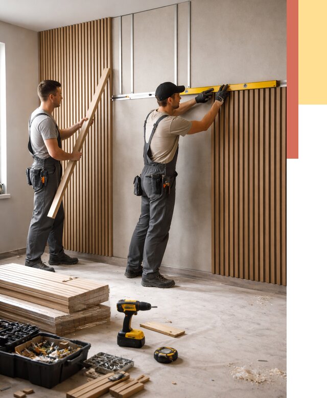 Монтаж реечных панелей на стены в Краснотурьинске от 1276 руб. — быстро и недорого | ОТДЕЛОЧНИК-Кту