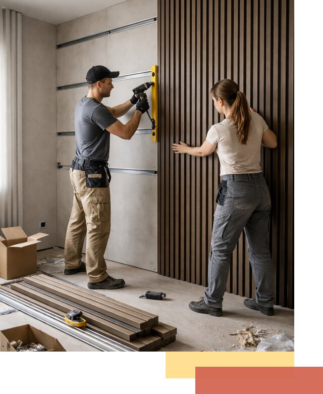 Монтаж реечных панелей на стены в Краснотурьинске