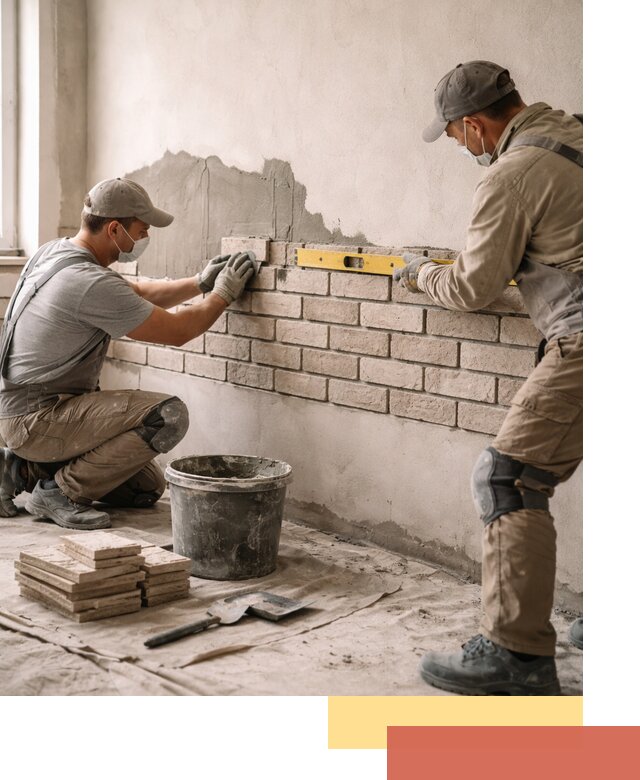 Монтаж декоративного кирпича профессионально в Краснотурьинске