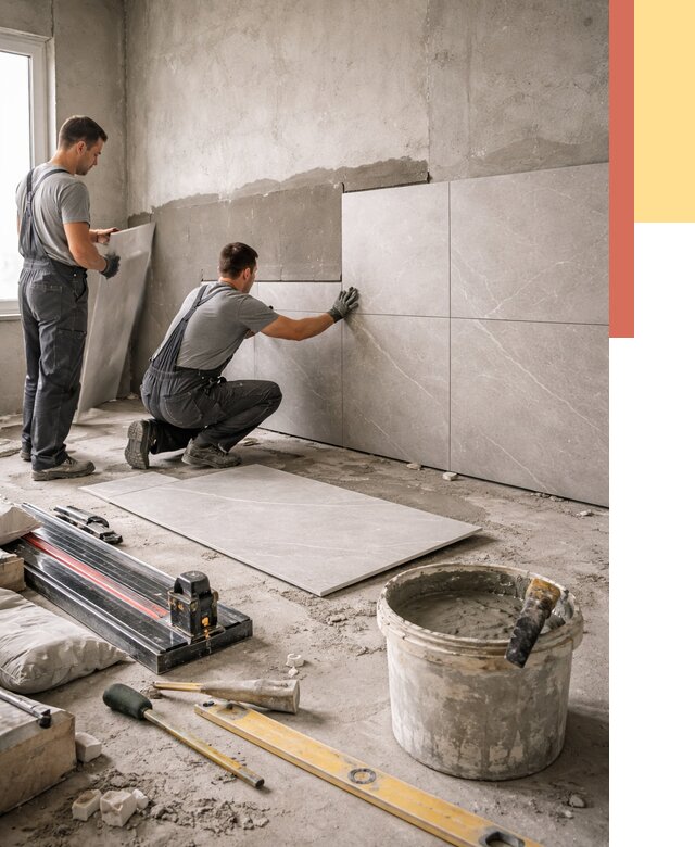 Облицовка стен керамогранитом в Краснотурьинске от 4466 руб./м² — услуги под ключ | ОТДЕЛОЧНИК-Кту