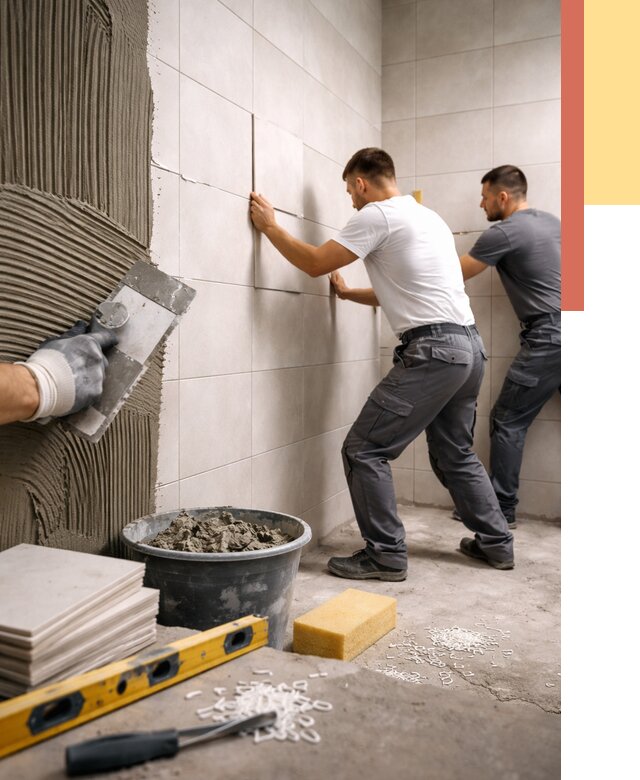 Укладка плитки на стены в Краснотурьинске от 904 руб. — качественно и недорого | ОТДЕЛОЧНИК-Кту