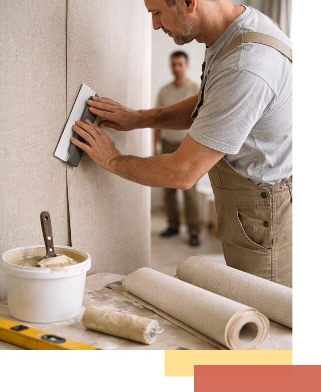 Поклейка текстильных обоев в Краснотурьинске профессионально и аккуратно