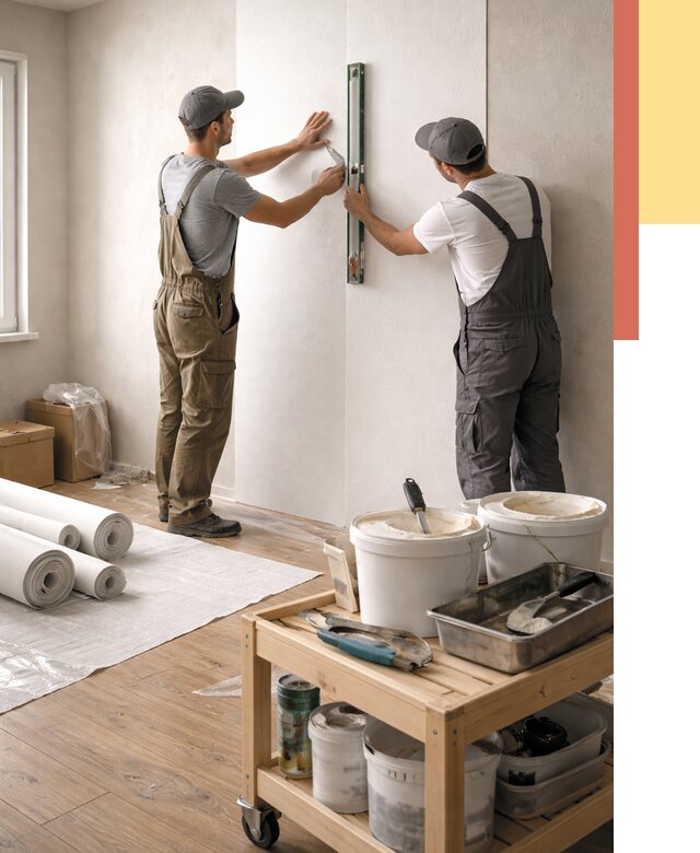 Поклейка стеклообоев в Краснотурьинске от 6911 руб. за м2 — быстро и недорого | ОТДЕЛОЧНИК-Кту