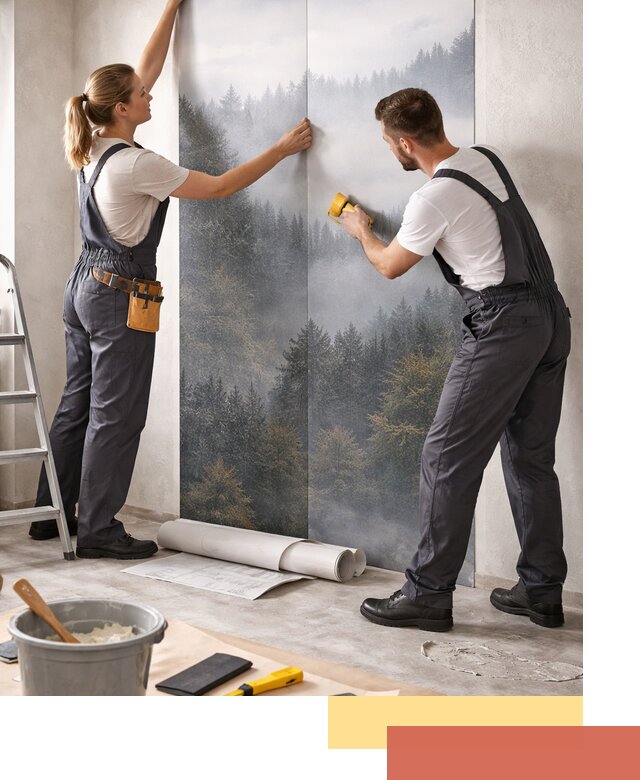 Поклейка фотообоев профессионально в Краснотурьинске под ключ