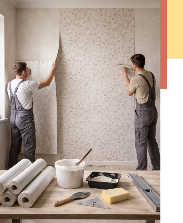 Поклейка обоев с подбором рисунка в Краснотурьинске от 3722 руб. | ОТДЕЛОЧНИК-Кту - быстро и недорого