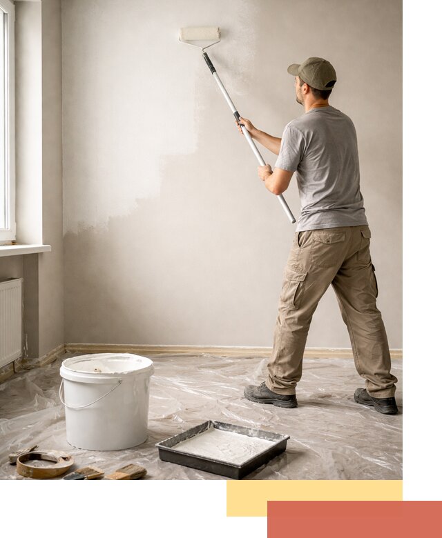 Покраска стен латексной краской в Краснотурьинске качественно и быстро