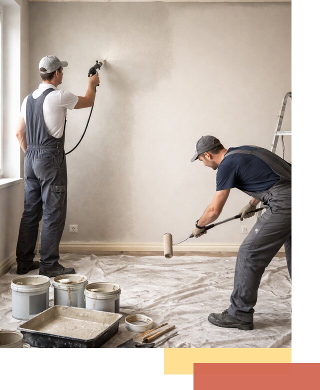 Покраска стен моющейся краской и защита поверхностей в Краснотурьинске