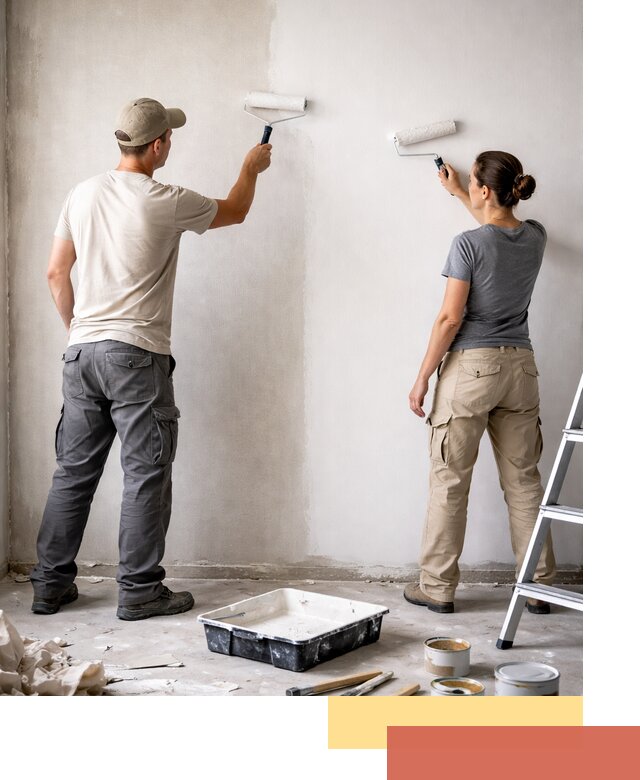 Окраска стен по стеклохолсту в Краснотурьинске качественно и долговечно