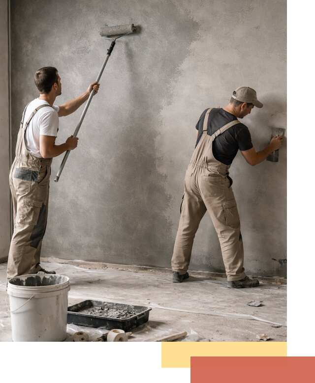 Покраска стен под бетон в Краснотурьинске профессионально и недорого