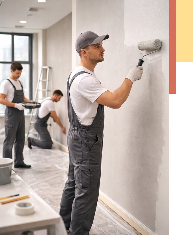 Покраска стен в офисе в Краснотурьинске от 9038 руб. — быстро и недорого | ОТДЕЛОЧНИК-Кту