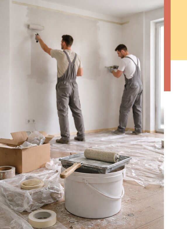 Покраска стен в квартире в Краснотурьинске от 2658 руб/м2 — быстро и недорого | ОТДЕЛОЧНИК-Кту