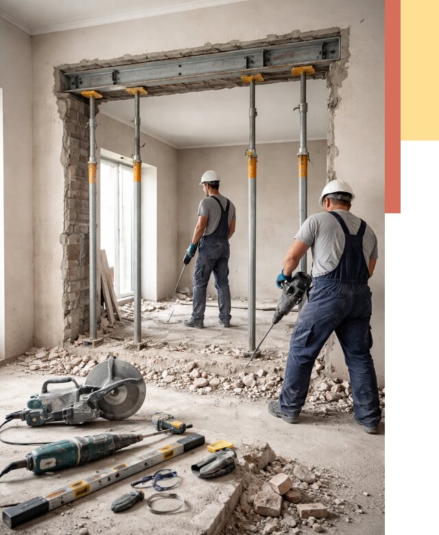 Прорезка проема в стене в Краснотурьинске от 4785 руб. — быстро и недорого | ОТДЕЛОЧНИК-Кту