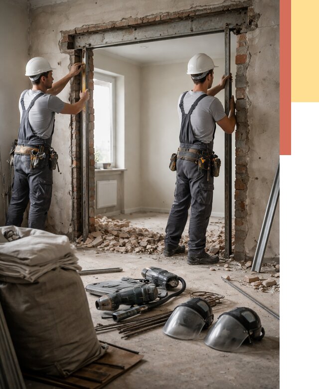 Расширение дверного проема в Краснотурьинске от 13291 руб. под ключ | ОТДЕЛОЧНИК-Кту