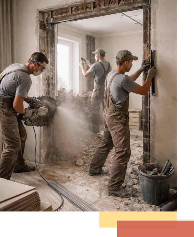 Расширение дверного проема под установку новой двери в Краснотурьинске