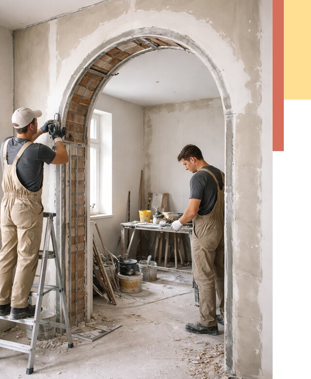 Устройство арочного проема в Краснотурьинске от 10101 руб. под ключ — быстро и недорого | ОТДЕЛОЧНИК-Кту