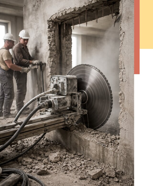 Алмазная резка проемов в Краснотурьинске от 4785 руб. быстро и недорого | ОТДЕЛОЧНИК-Кту