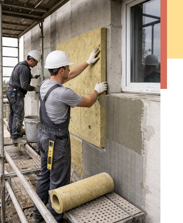 Утепление стен в Краснотурьинске от 4572 руб. под ключ — быстро и недорого | ОТДЕЛОЧНИК-Кту