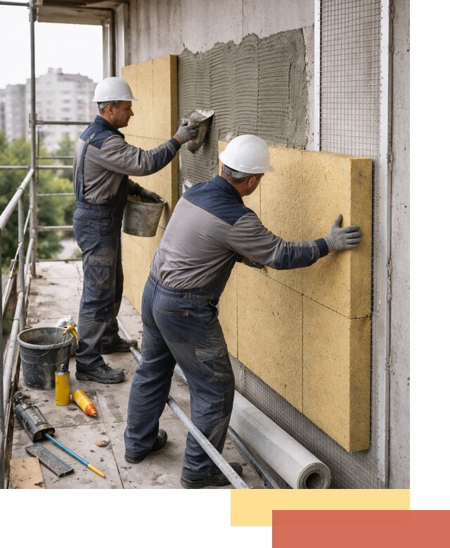 Утепление стен зданий и домов в Краснотурьинске качественно и надежно