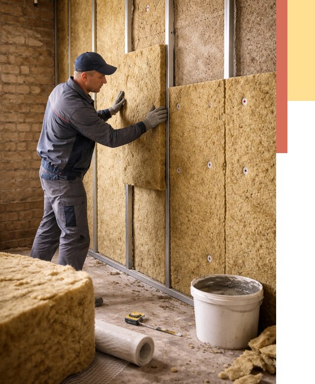 Утепление стен минватой в Краснотурьинске от 1435 руб./м2 — недорого и быстро | ОТДЕЛОЧНИК-Кту