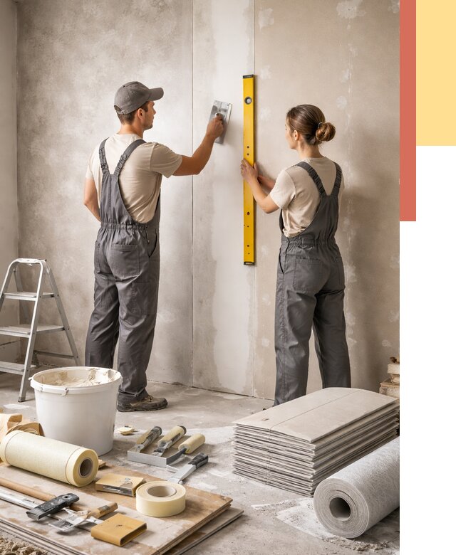 Отделка стен в Краснотурьинске от 1595 руб/м² — недорого, быстро, под ключ | ОТДЕЛОЧНИК-Кту