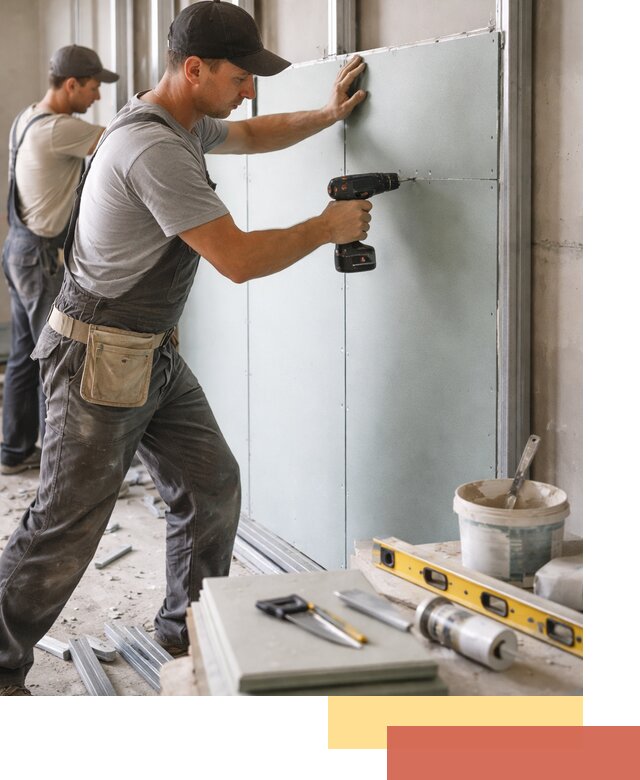 Кладка влагостойких перегородок ПГП в Краснотурьинске