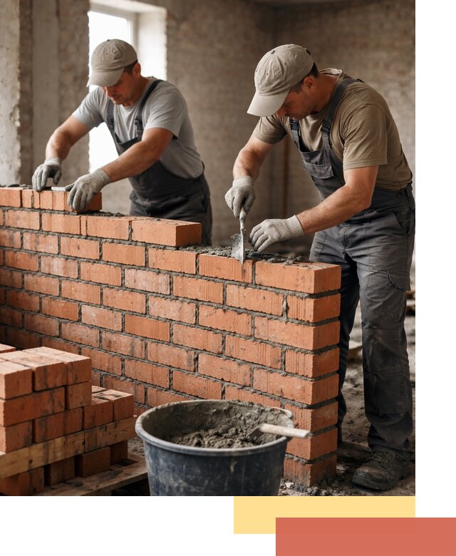 Кладка кирпичных перегородок под ключ в Краснотурьинске