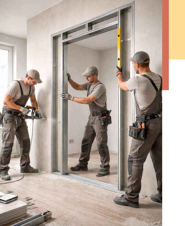 Устройство дверного проема в перегородке в Краснотурьинске от 4785 руб. под ключ | ОТДЕЛОЧНИК-Кту