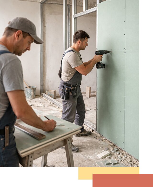 Перегородки из влагостойкого гипсокартона под ключ в Краснотурьинске