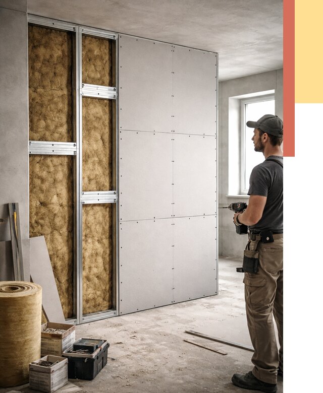 Усиленная перегородка под навеску в Краснотурьинске от 13610 руб. — монтаж под ключ | ОТДЕЛОЧНИК-Кту